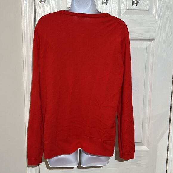 Theory Womens Long Sleeve half button down Wool Knit Sweatshirt size L - Picture 4 of 8